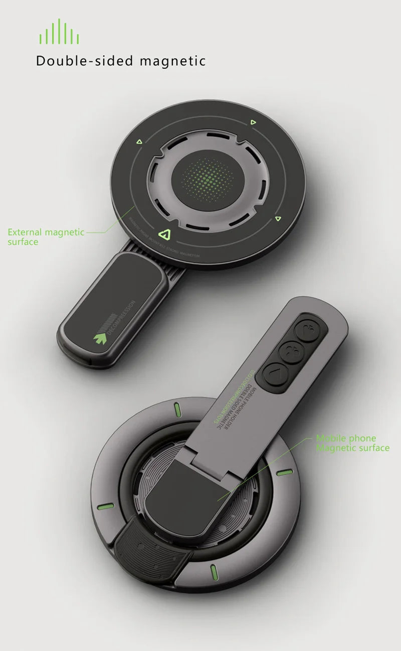 Xiaomi MagSafe Phone Grip Stand 3in1 Magnetic Finger Ring Holder Double Sided Magnetic Phone Stand For iPhone 17 16 15 14 13 12