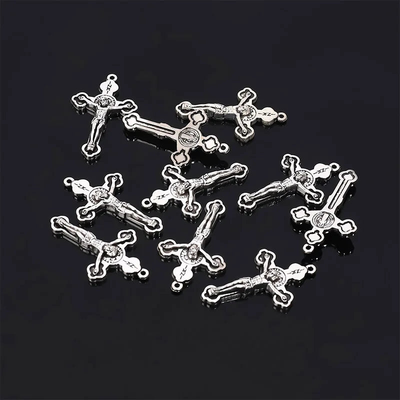 A variety of Christian retro little Virgin Mary connector Spirit Holy Jesus Father Anthony pendant cross bracelet connector 10