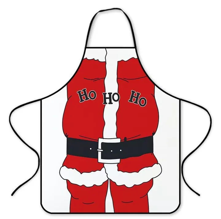 New Christmas Santa Claus apron, oil-resistant Christmas gift, kitchen and dining room decoration