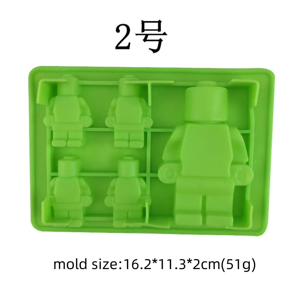 DIY Robot Silicone Candle Mold Creative Concrete Gypsum Chocolate Baking Mold Home Decoration Christmas Gift Craft Supplies