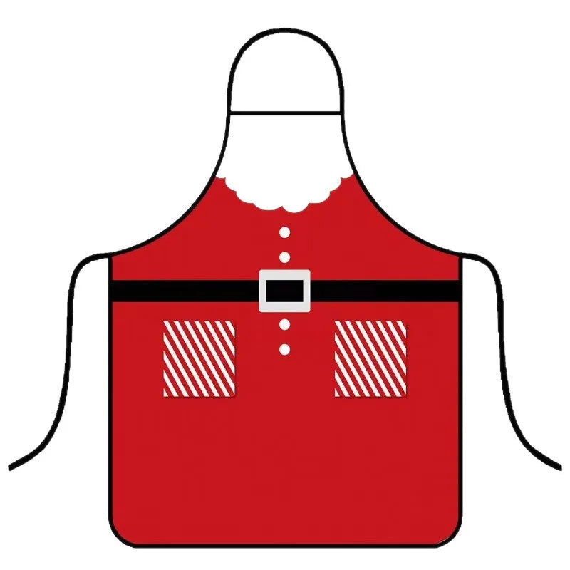 New Christmas Santa Claus apron, oil-resistant Christmas gift, kitchen and dining room decoration