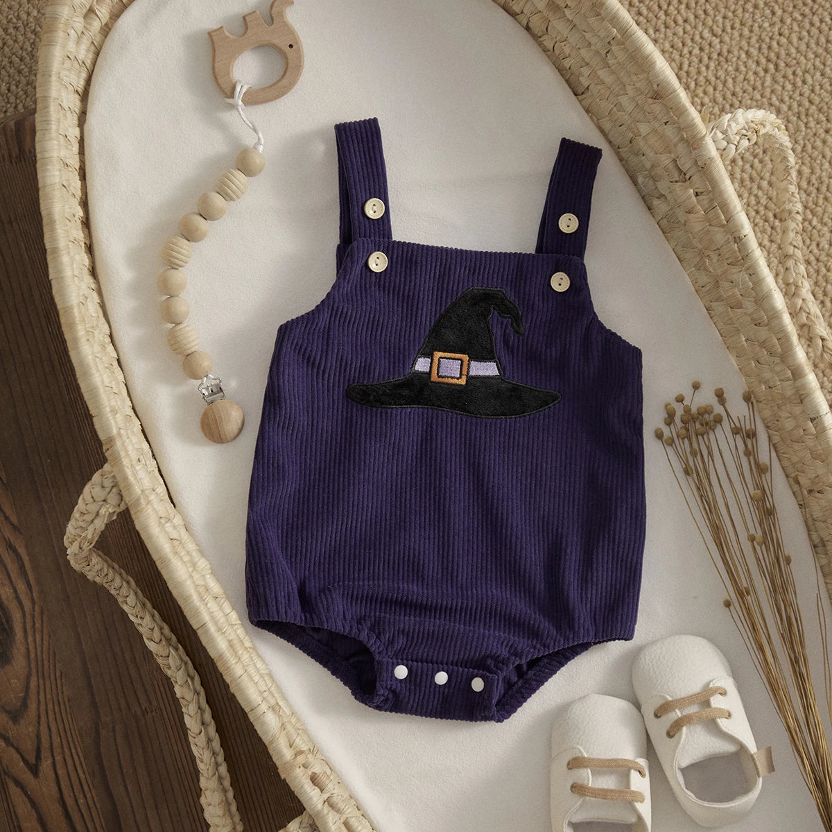 ma&baby 0-18M 1st Halloween Baby Costumes Newborn Infant Boy Girl Pumpkin Ghost Print Jumpsuit Corduroy Overalls