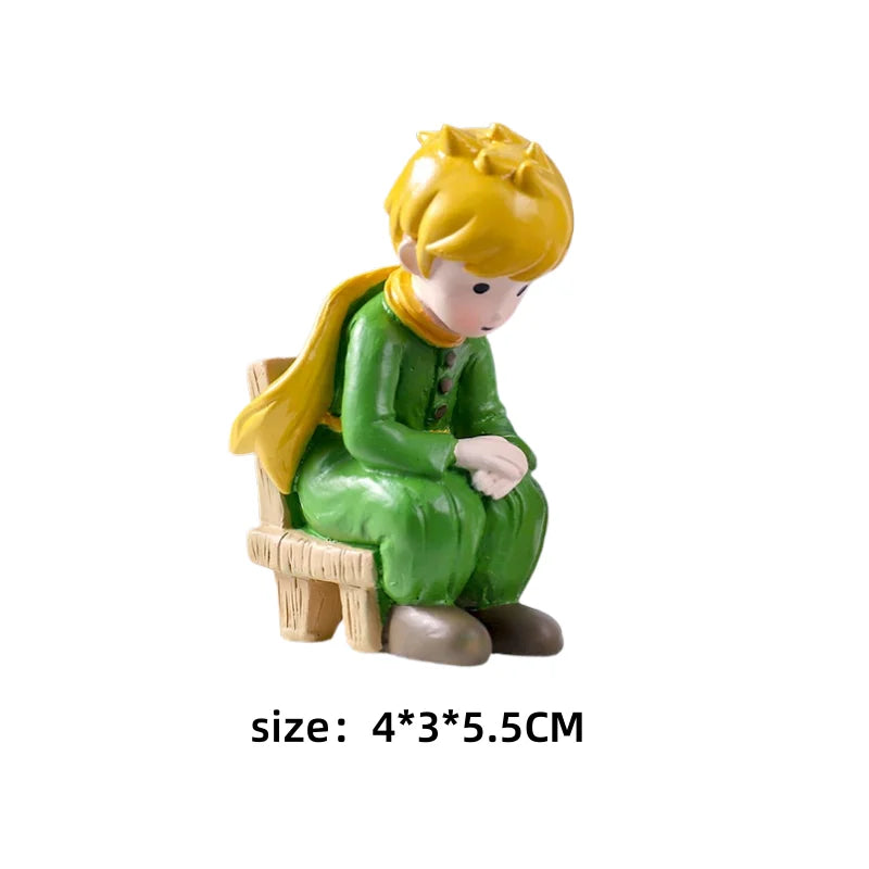 Home Decoration DIY Resin Crafts Little Prince Home Desk Small Ornaments Children's Birthday Christmas Gift Ornaments Decoration