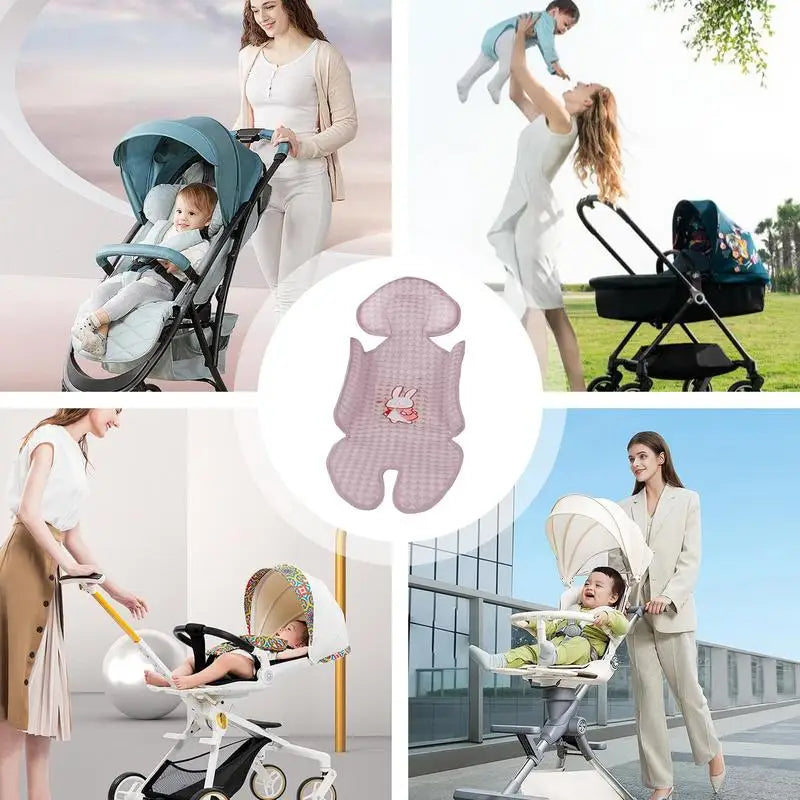 Baby Car Seat Cooling Pad Ice Stroller Cooler Mat Breathable Cooling Mat Anti-Slip Seat Pad Cushion Liner Gel Cooling Pad For