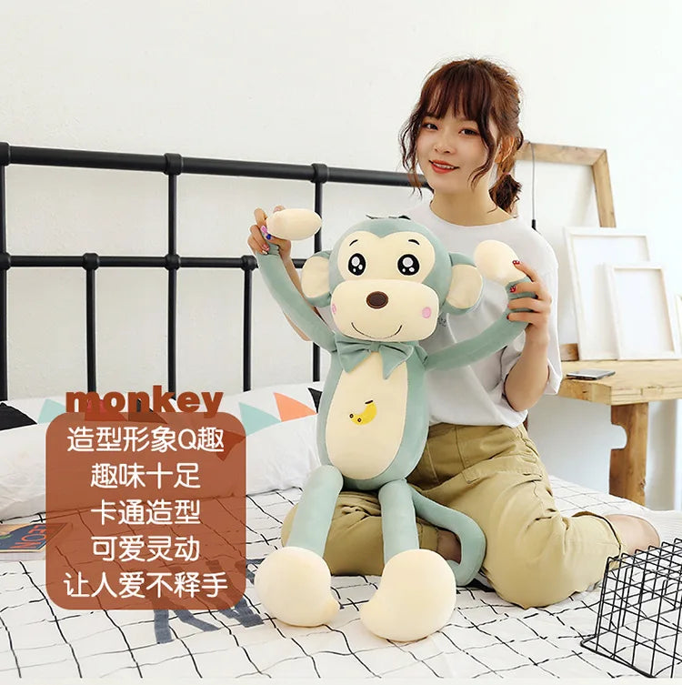 Creative Cute Cartoon Plush Toy Animal Monkey Long Arms And Long Legs Doll Baby Sleeping Comfort Pillow Christmas Gift