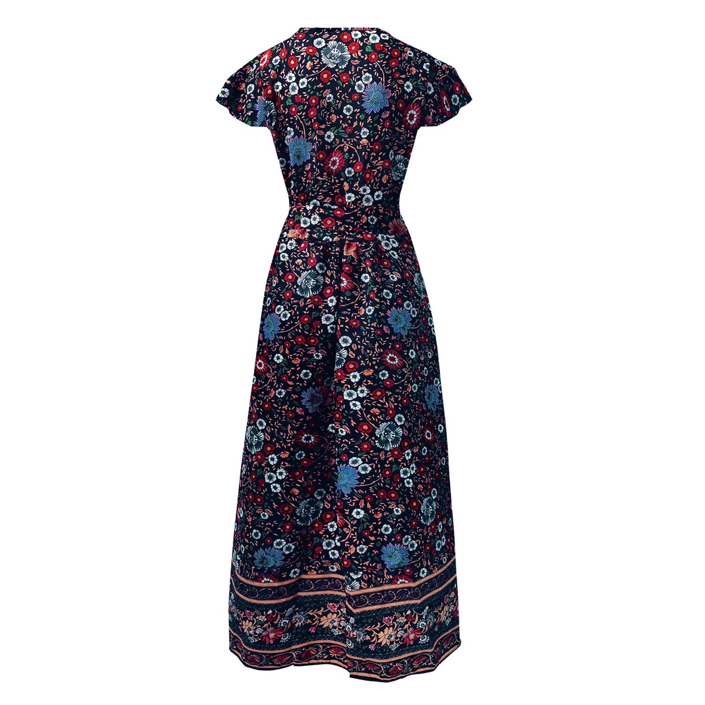 2024 Summer Leisure Hot Sale Holiday Printed Dress Sexy Long Dress Women's Wear