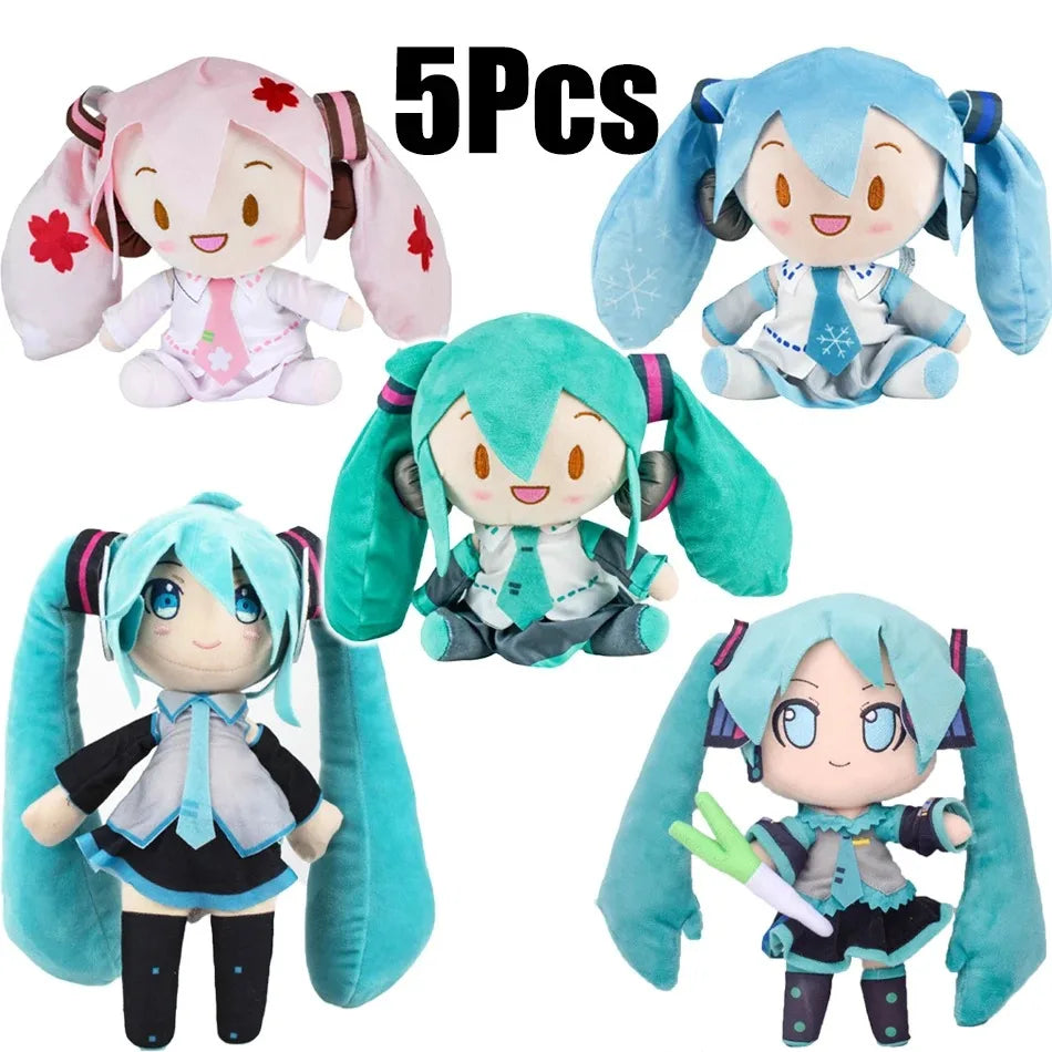 NEW 20/25cm Japanese Anime Plush Stuffed Toy Hatsune Miku Plush Doll Soft Pillow Future Doll Cute Christmas Gift For Children