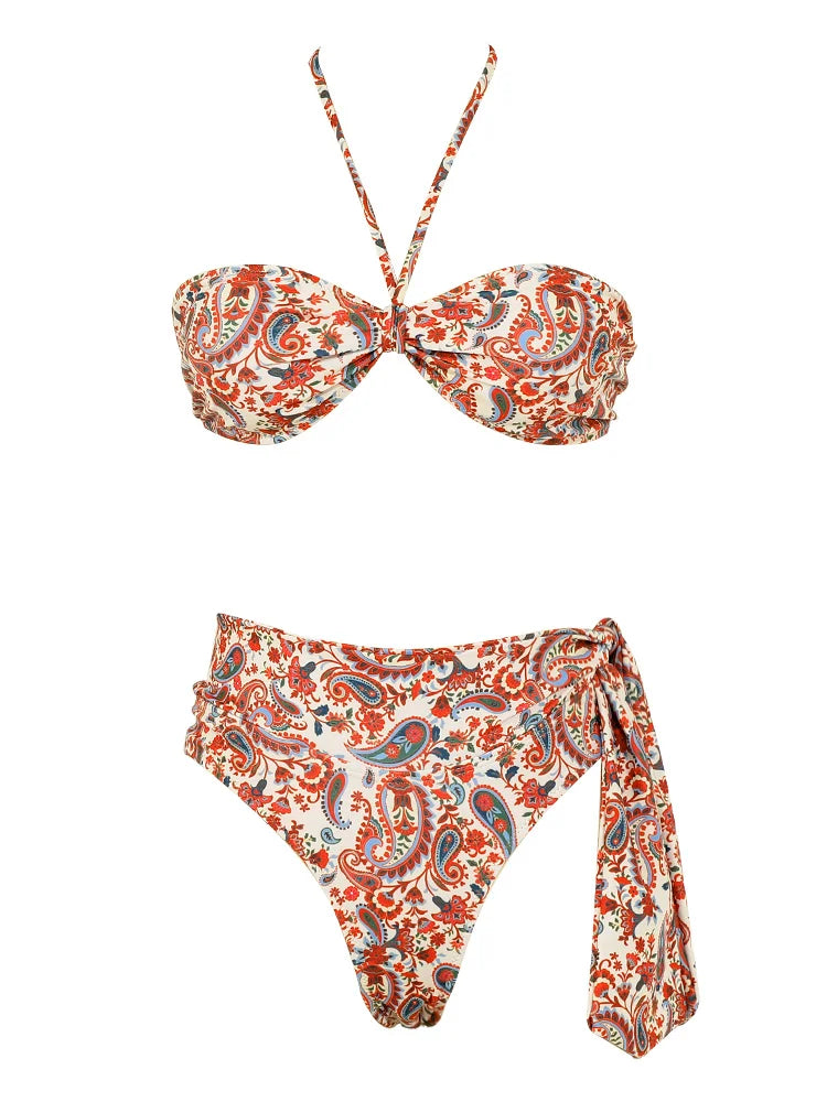 Sexy Patchwork Bikinis 2025 Swimsuit Women's Swimwear Triangle Bathing Suit Bandage Beachwear Thongs Bikini Sets Female Biquinis