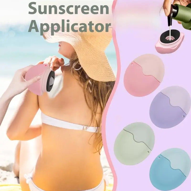 Silicone Suncream Roller Applicator Refillable Oval Isolation Lotion Cream Bottles Stitching Color Cosmetics Tool Travel
