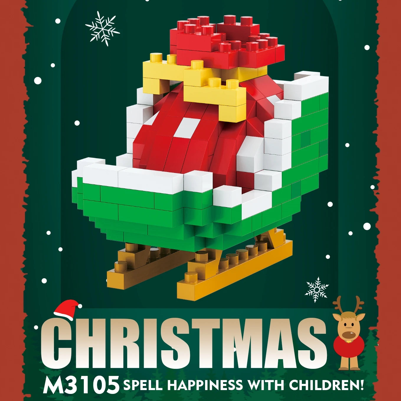 Children Mini Christmas Gift Micro Building Blocks Creative 3D Santa Claus Snowman Tree Decor Holiday Toy Set For Kids