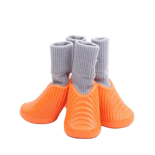 Small Dog Pet Sport Shoes 4pcs/Set Waterproof Socks Dog Rain Boots Casual Outdoor Pet Puppy Shoes Fit Extra Small to Extra Large