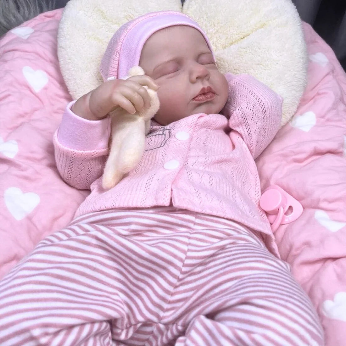 MRB 20 Inch Finished Reborn Baby Dolls LouLou 3D Painted Skin Lifelike Newborn Baby Dolls Toy For Girl Birthday Christmas Gift