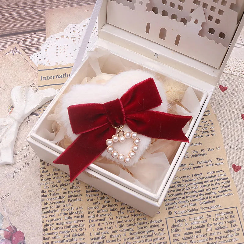 Japanese Lo Girls Hair Clip Handmade Sweet Y2K Girl's Gift Lolita Style Heart Bowknot Cute Women's Hairclip