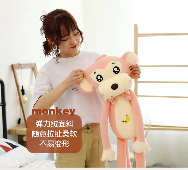 Creative Cute Cartoon Plush Toy Animal Monkey Long Arms And Long Legs Doll Baby Sleeping Comfort Pillow Christmas Gift