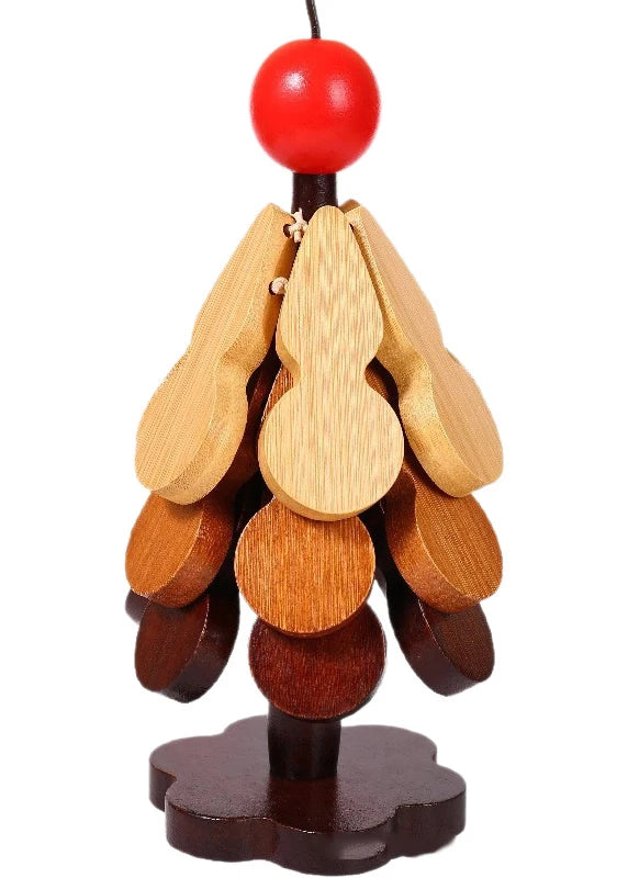 A tree heat insulation pad, solid wood coasters, home table decoration gourd high-temperature resistant placemats Christmas gift