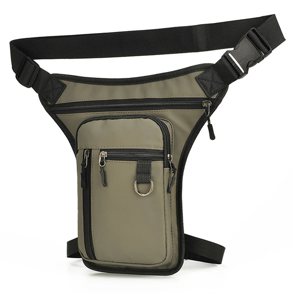 Men Motorcycle Leg Side Bag Multipocket Riding Fanny Pack PU Leather Tactical Travel Purse Outdoor Sports Ride Bag