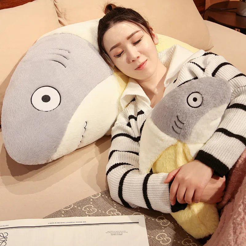 New Kawaii Transform Shark Banana Plush Toy Stuffed CuteShark Doll Animal Pillow Soft Cartoon Cushion Kid Christmas Gift