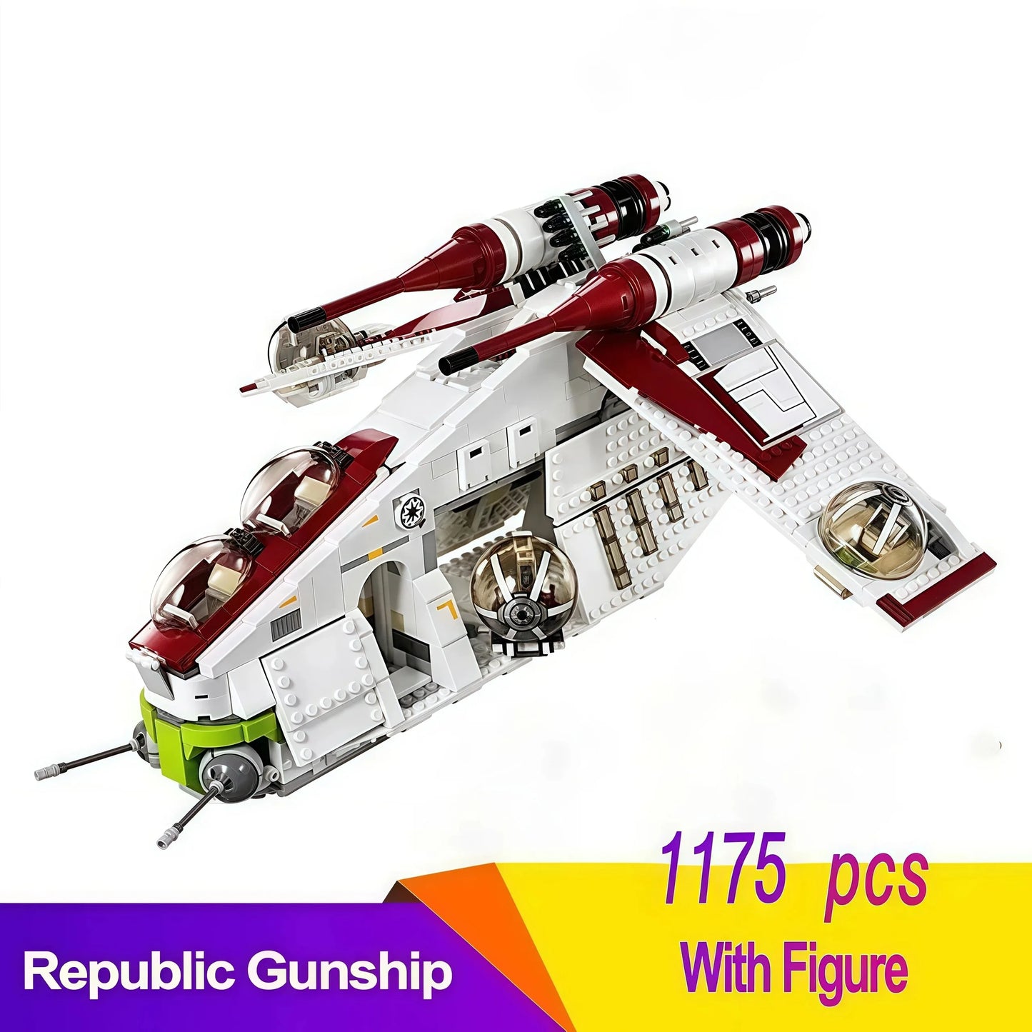 Hot Toys 1175pcs Compatible With 05041 Republic Dropship Gunship Building Blocks 75021 Bricks Toys For Children Christmas gift