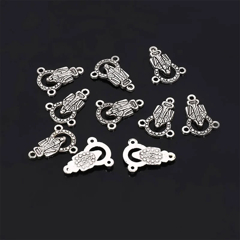 A variety of Christian retro little Virgin Mary connector Spirit Holy Jesus Father Anthony pendant cross bracelet connector 10