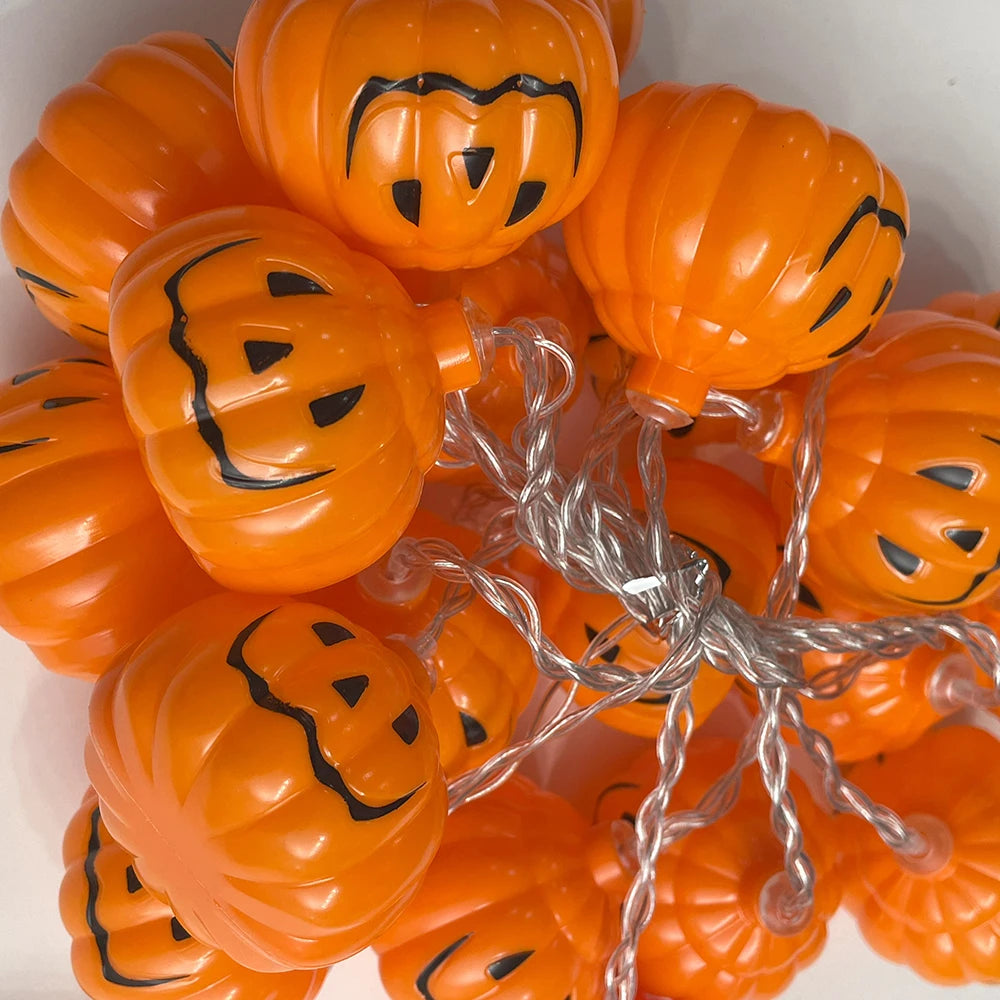 1PCS Halloween Party Home Indoor Outdoor 1PC Halloween 3M 20 LED Battery Powered String Lights With Pumpkin Shape