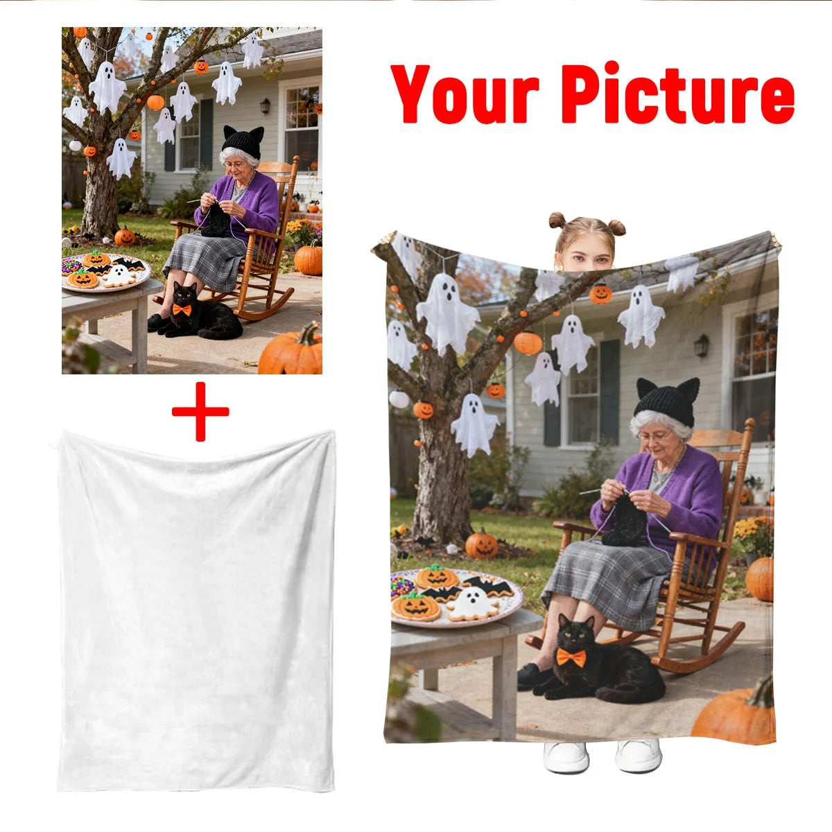 Customized Christmas Baby Flannel Blanket - Express Your Heart, Anti-Static and Non-Shedding, Suitable for Cribs, Parent-Child Interaction Blankets, Home Blankets - Soft Polyester Material - Perfect as a Heartwarming Christma