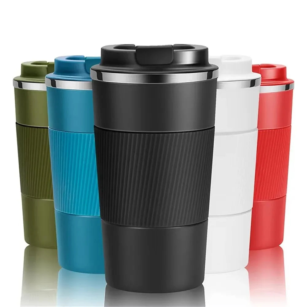 304 Stainless 500ml Steel Vacuum Insulated Water Bottle Anti Slip Coffee Mug Thermal Mug Portable Bottle Office Gift Set