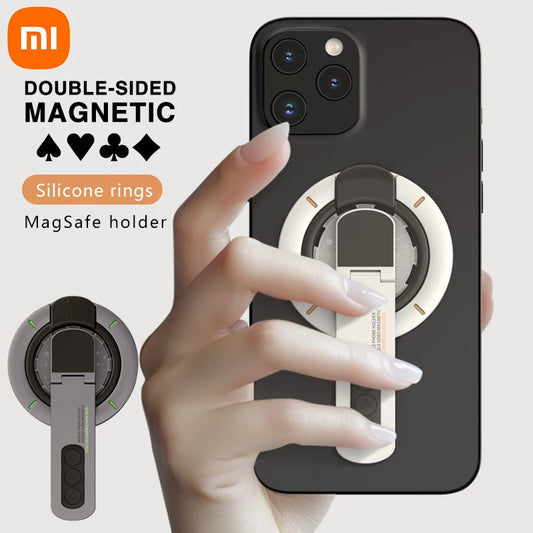 Xiaomi MagSafe Phone Grip Stand 3in1 Magnetic Finger Ring Holder Double Sided Magnetic Phone Stand For iPhone 17 16 15 14 13 12