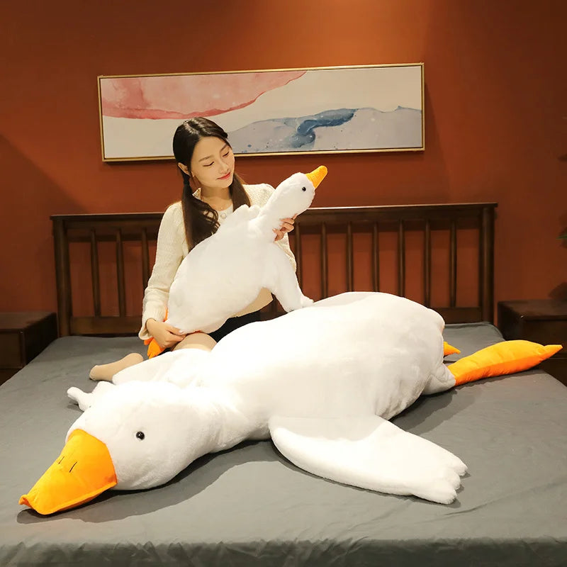 50-190cm 7 Colors Large Goose Plush Toys Brown Giant Hug Stuffed Animal Duck Kawaii Sleeping Pillow Big Christmas Gift for Girls