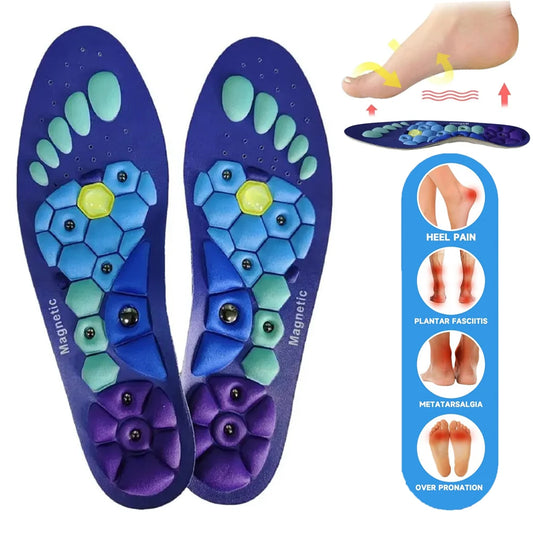 Magnetic Comfortable Acupoint Massage Insoles for Men Women EVA Foot Massage Sports Arch Support Insoles Orthopedic Shoe Inserts