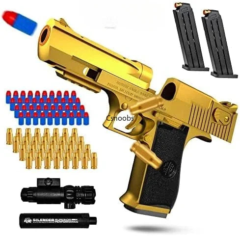 Shell Ejecting Desert Eagle Toy Gun Educational Toy Soft Bullet Blaster for Boys Adults Airsoft Pistol Children Birthday Gift