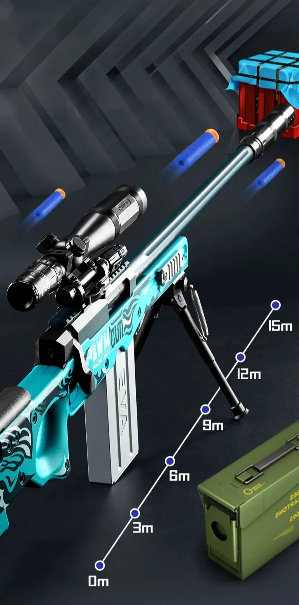 AWM Shell Soft-Bullet Gun Can Be Fired Toy Gun Manually Loaded Outdoor Combat Sniper Rifle Model Christmas Gift for Boy Adult