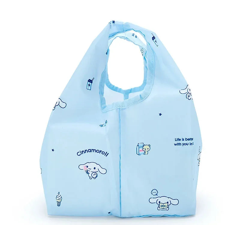 Foldable Hello Kitty Kuromi Melody Cinnamon Cartoon Storage Bag Organizer Folding Large Capacity Shopping Bag Christmas gift