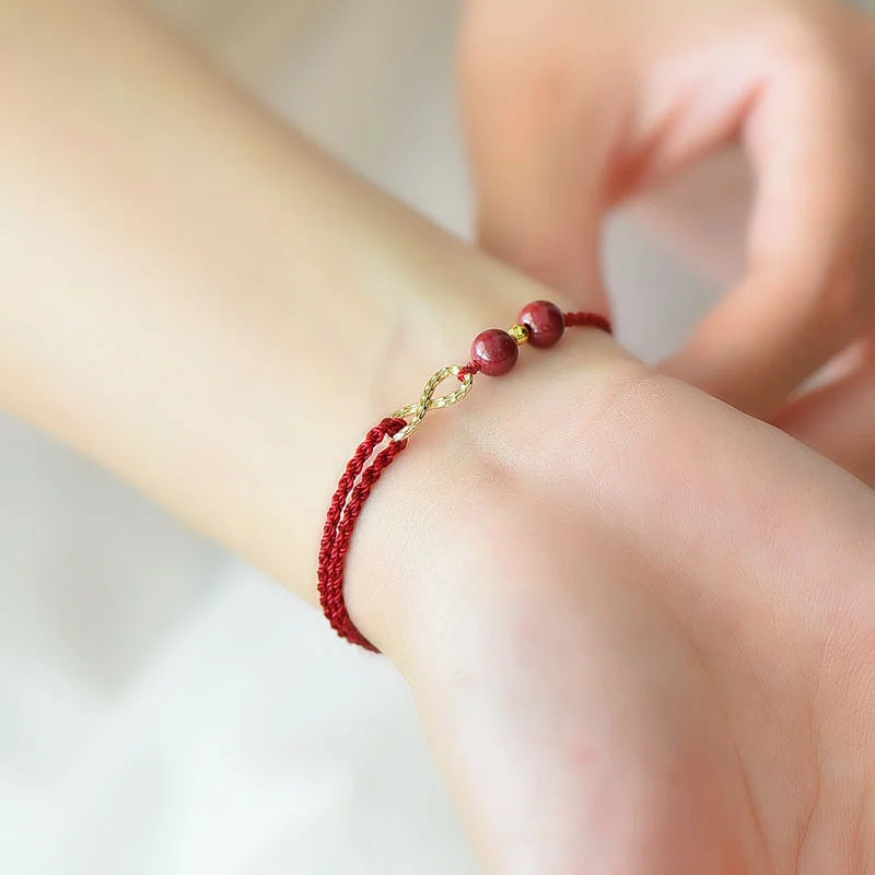 Infinite Lucky Red Rope Beaded Bracelet For Women Men Bring Good Luck Couples Bracelet Set Charm Party Jewelry Gift