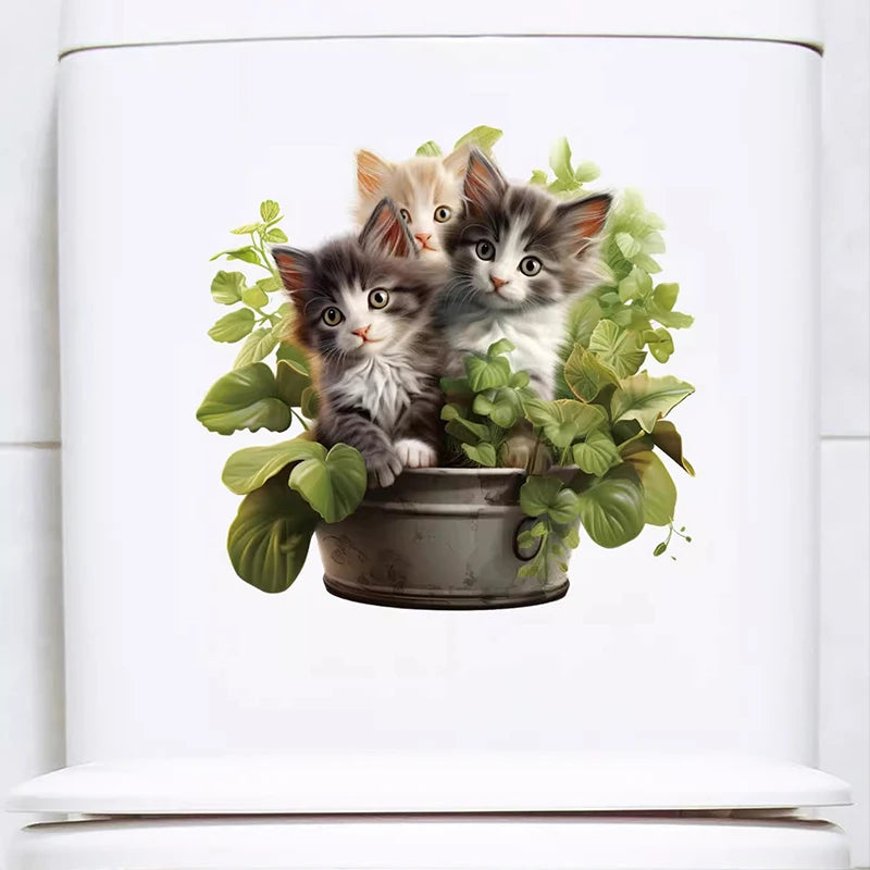 C204# Cute Puppy Wall Sticker For Kids Room Background Home Decoration Mural Living Room Wallpaper Funny Decal