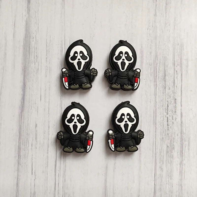 20pcs Halloween 3D Silicone Beads Stereo Ghost Shape For Jewelry Making DIY Pen KeyChain Necklace Accessories Silicone Beads
