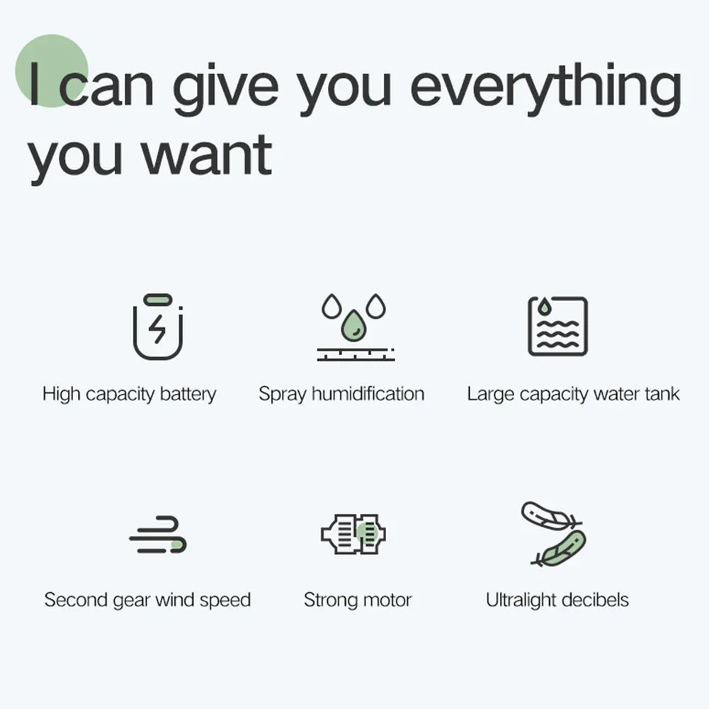 Mini Portable Humidifier Fan Air Conditioner Household Small Air Cooler Portable Air Adjustment Office Oil Diffuser Fast Cooling