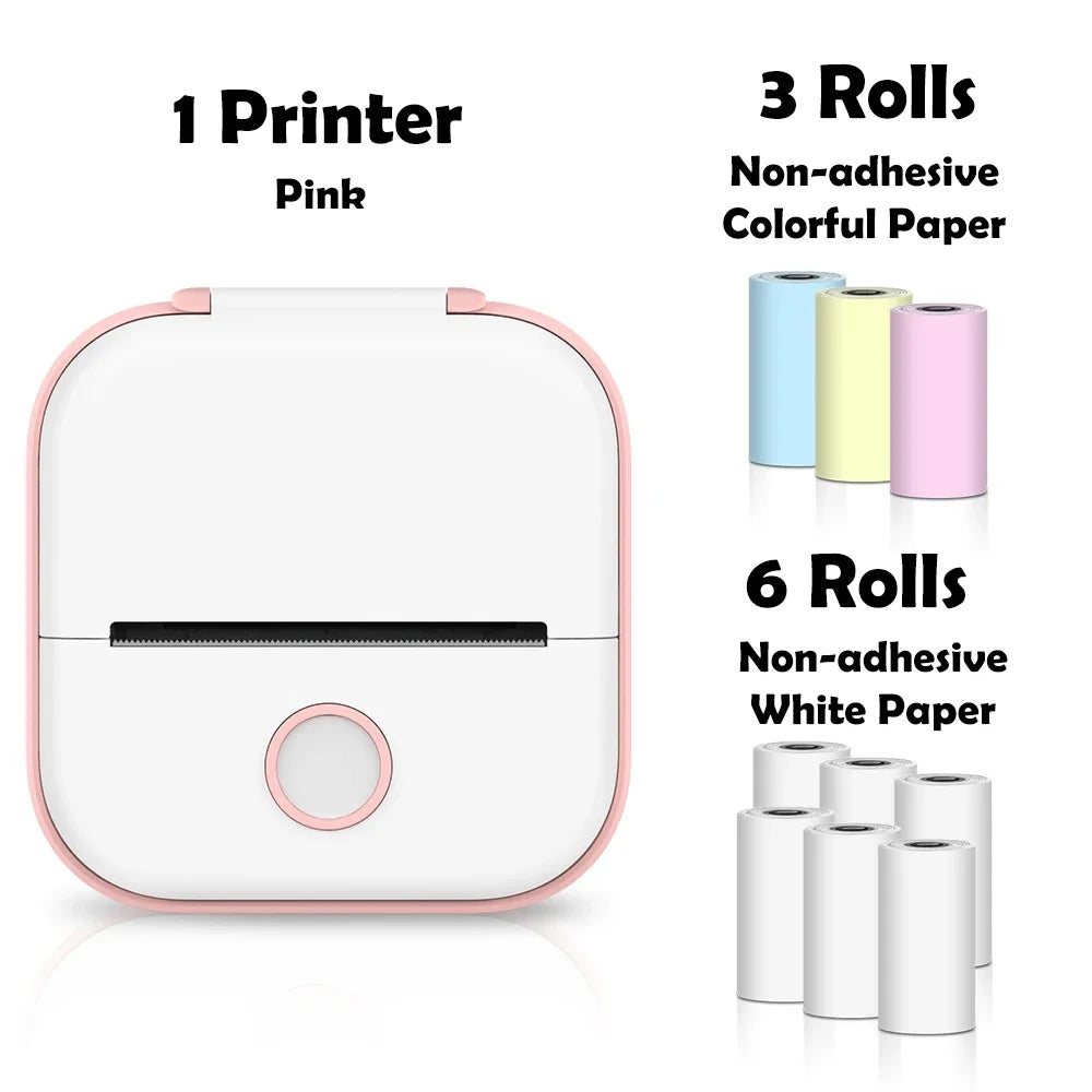 Phomemo T02 Portable Mini Wireless Thermal Pocket Printer Self-adhesive Stickers Use for DIY,Journal Sticker impresora portátil