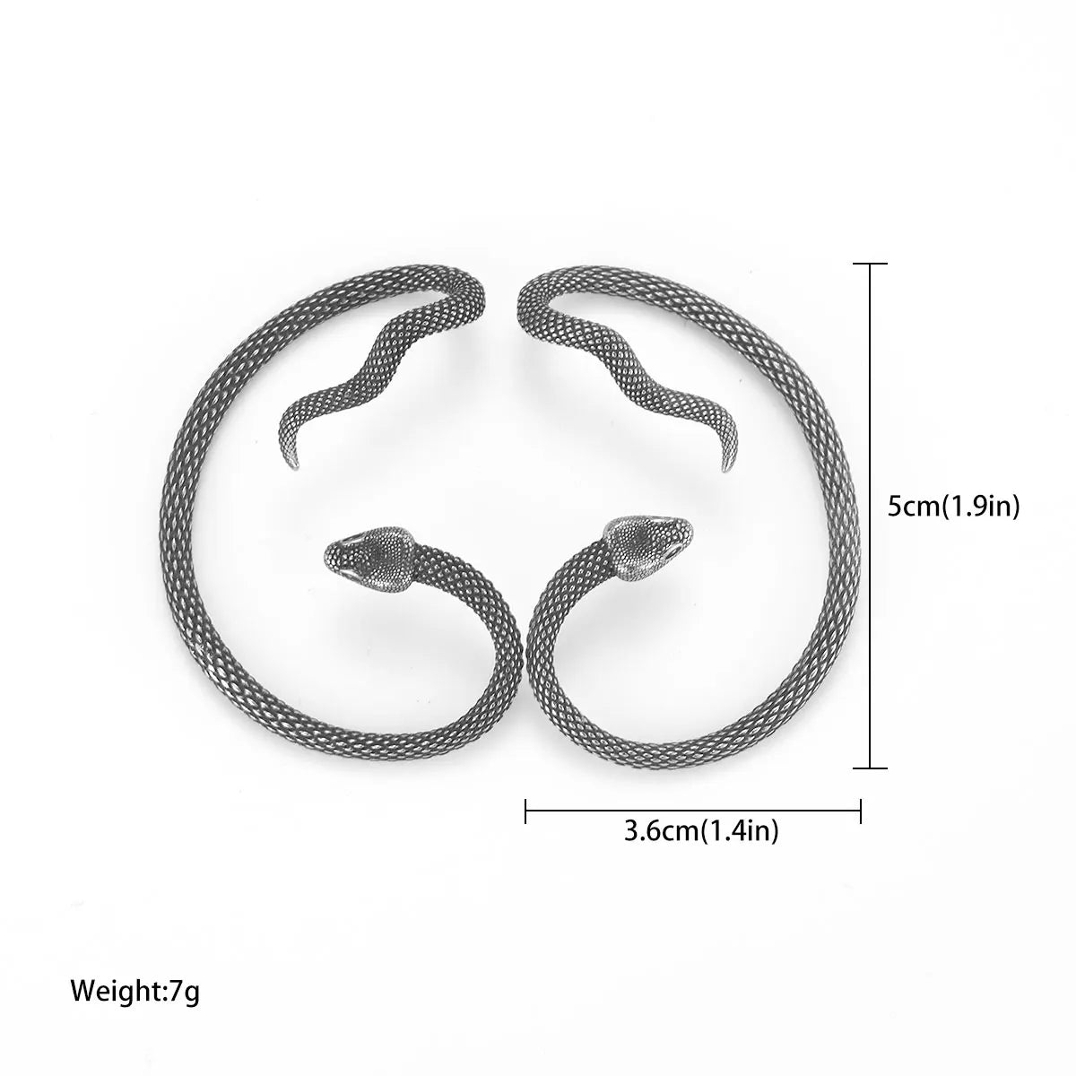 Stainless Steel Animal Snake Clip Earring Women Wedding Party Elf Ear Non-piercing Cuff Earring Jewelry Girls Punk Hip Hop Gift