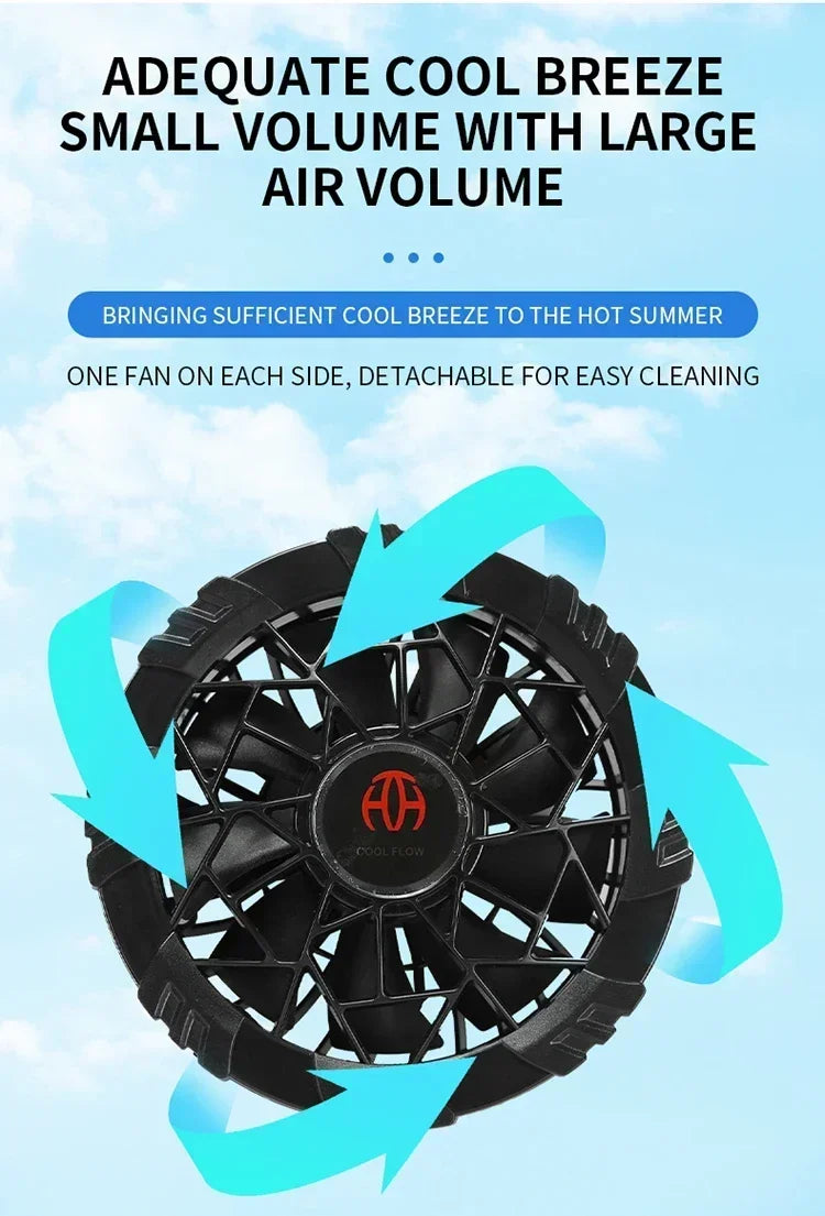 Ice Vest Men's Usb Refrigeration 9 Leaf Fan Jacket Air Conditioner Clothes High Temperature Work Hiking Cooling Fishing Vest New