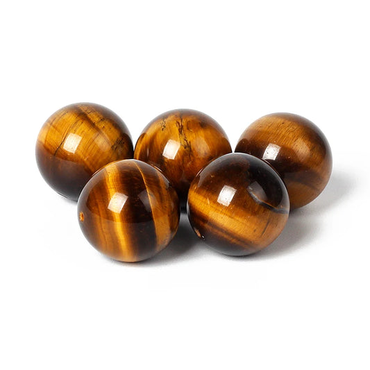 4-20mm Natural Yellow Tiger Eye Beads 5A+ Round Loose Spacer for DIY Bracelet Jewelry Making Accessories Pack of 5