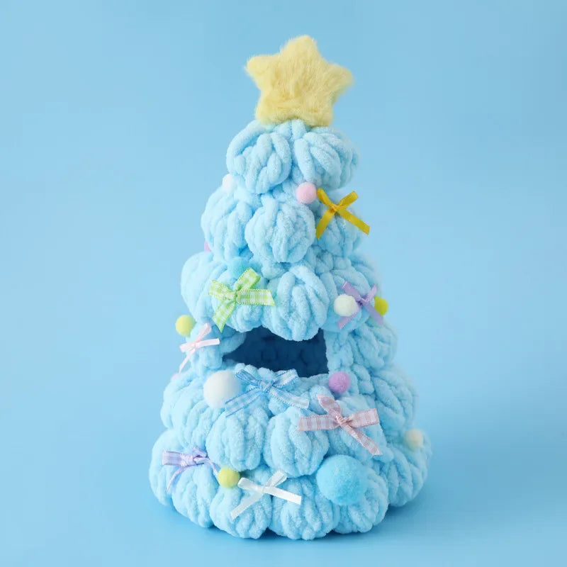 For 17cm Labubu 3.0 Doll Festive Wear Christmas Tree Outfit Finished Crochet Clothes Doll Accessories Christmas Gift