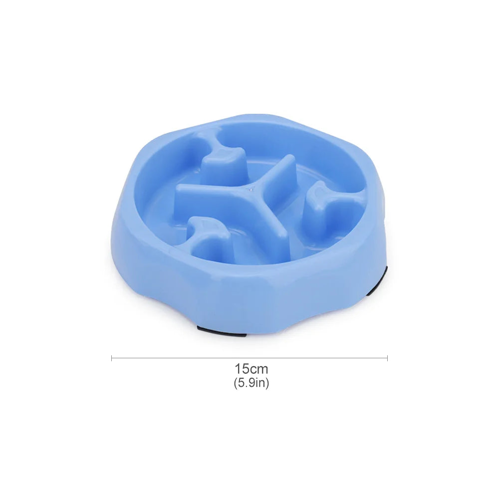 Small Dog Slow Food Bowl Anti Choking Cat Pet Bowl Puppy Feeder Supplies Square/Round