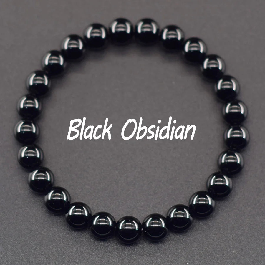 Natural Golden Obsidian Stone Beads Bracelet Men Women Golden Light Rainbow Obsidian Tourmaline Wealth Money Round Jewelry Gift