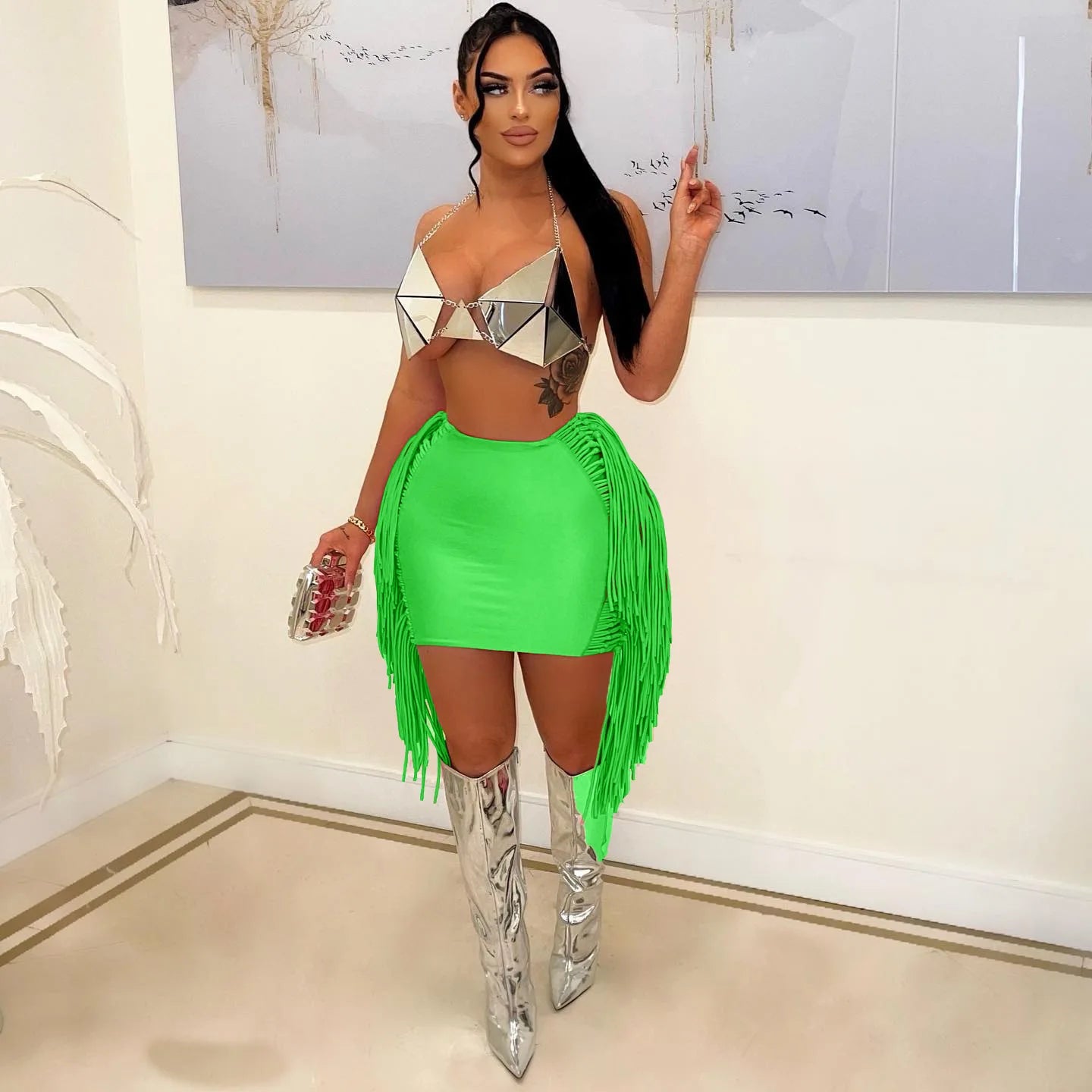 Sexy Wrap Women Mini Skirts Solid Bodycon Streetwear Skirts 2022 Summer Chic Hollow Out Tassel Y2K Style Bottom Outfits