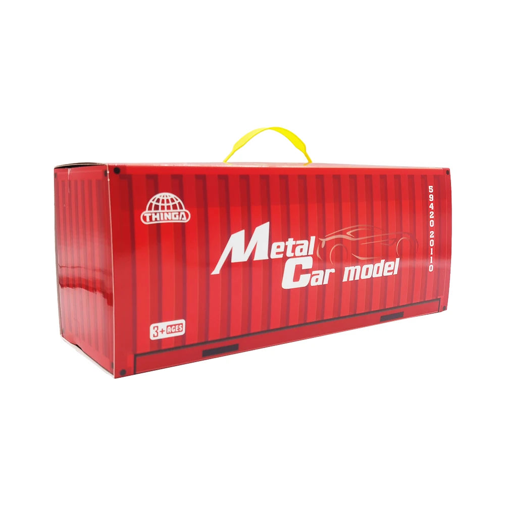 Christmas Gift 48Pieces Alloy Racing Car Models Scale Cars Set Container Storage Toy Metal Trucks Vehicles Model for for Kids