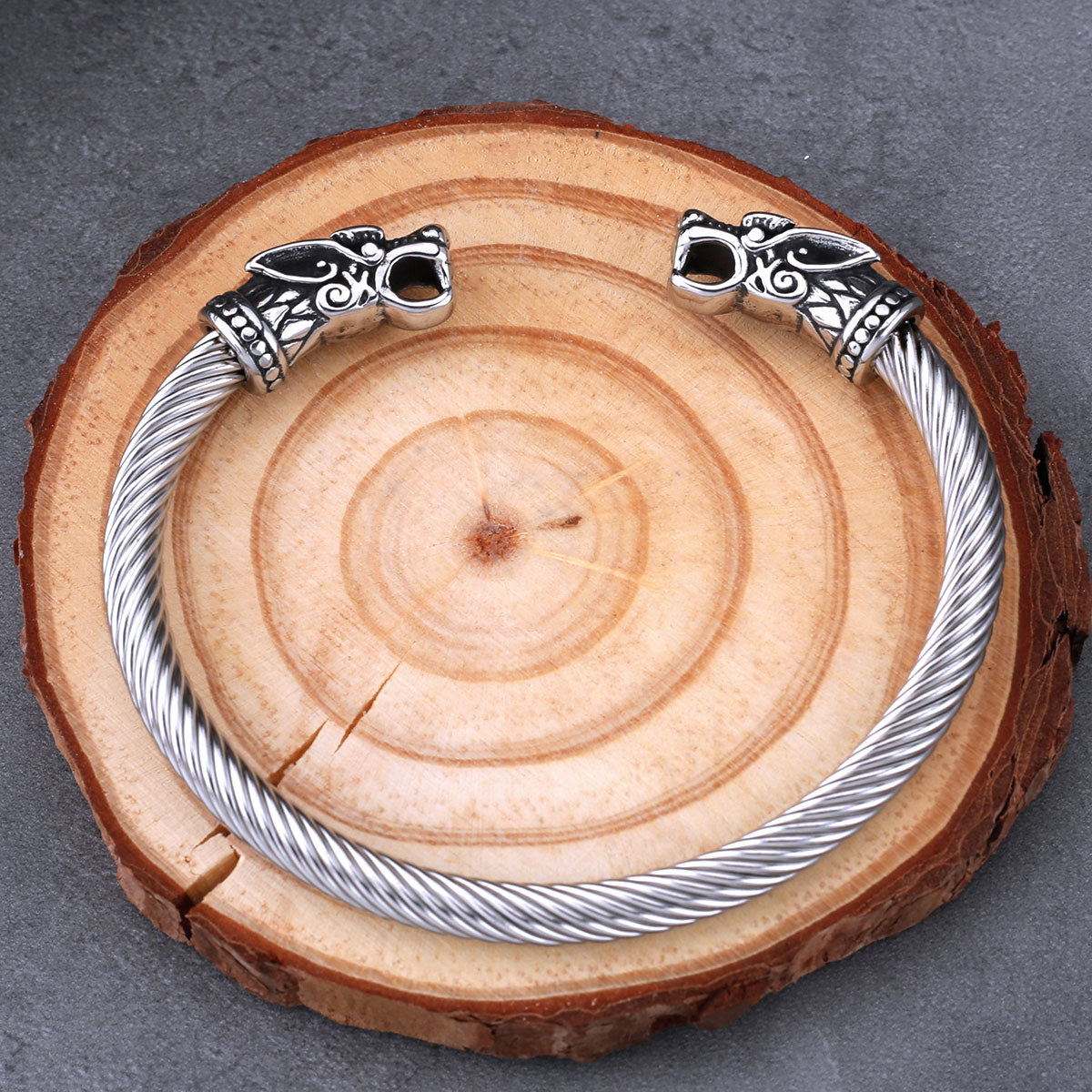 Stainless Steel Viking Faucet Bracelet for Men and Women Vintage Fashion Wristband Cuff Ring Nordic Male Jewelry As Gift