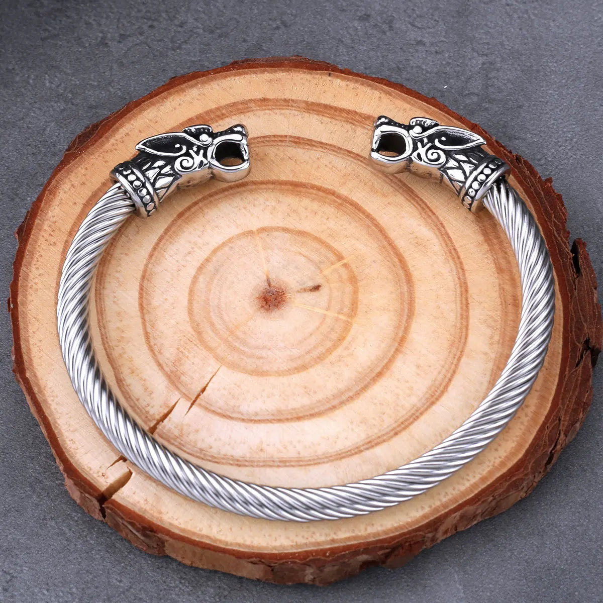 Stainless Steel Viking Faucet Bracelet for Men and Women Vintage Fashion Wristband Cuff Ring Nordic Male Jewelry As Gift
