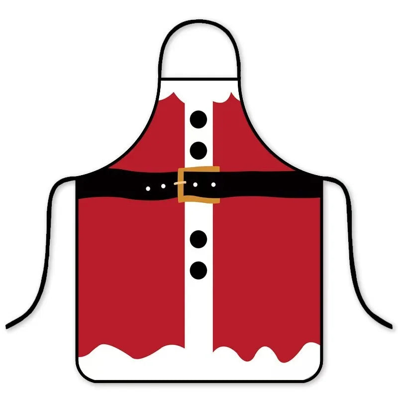 New Christmas Santa Claus apron, oil-resistant Christmas gift, kitchen and dining room decoration