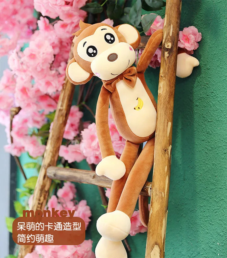 Creative Cute Cartoon Plush Toy Animal Monkey Long Arms And Long Legs Doll Baby Sleeping Comfort Pillow Christmas Gift