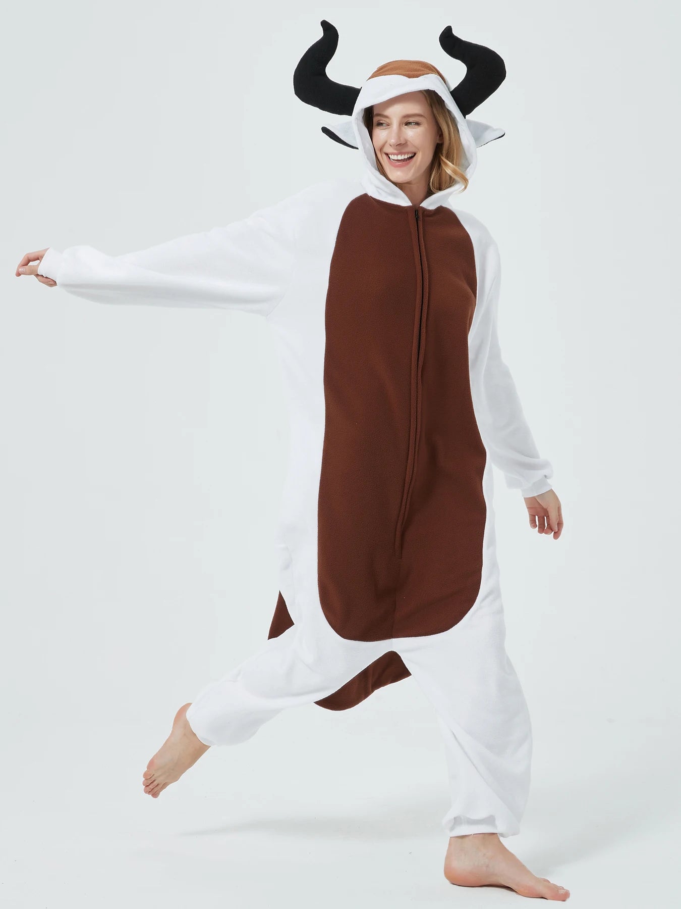 Men White Cow Onesies Pajamas the Last Airbender Appa Kigurumi Women Cosplay Costume Animal Sleepwear Suit Kids Christmas Gift